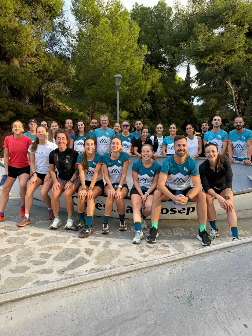 Grupo del club tras un entreno